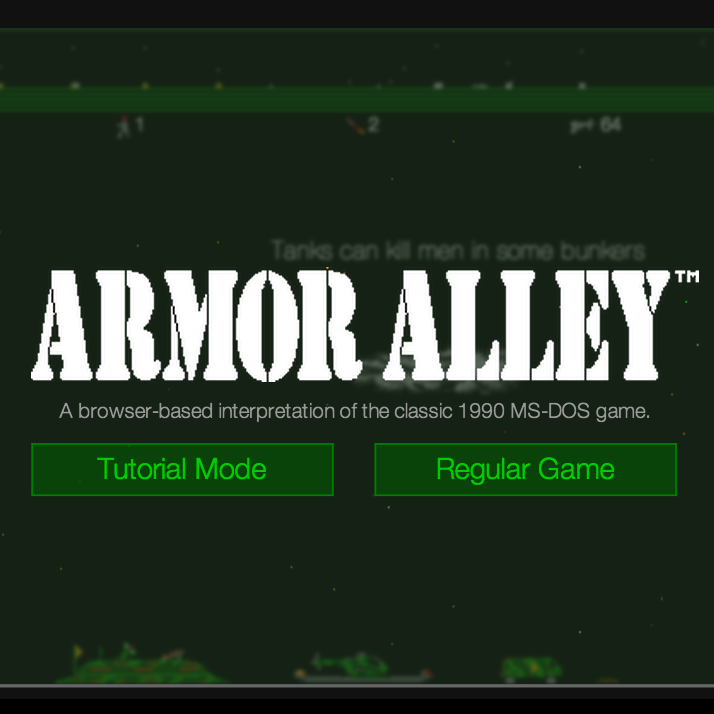 Armor Alley: Web Prototype (demo screenshot)